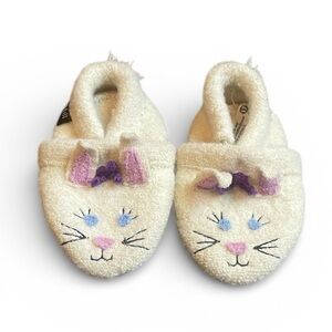 Garnet Hill Pure Wool Baby Bunny Slippers Size 17 0-6 Months Cream